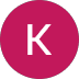 White capital letter K centered on a solid magenta circular background for a profile icon.